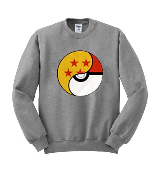 a black dragon ball pokemon sweatshirt