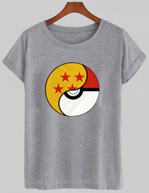 a black dragon ball pokemon tshirt