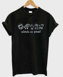 animal are friends tshirt black