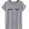 eyes mascara shirt