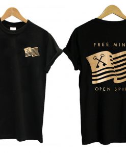 free mind open spirit tshirt twoside