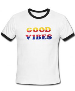 good vibes tshirt white black