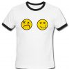 happy & sad face ringer shirt