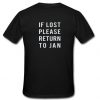 if lost T shirt Back