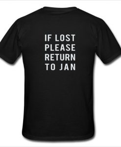 if lost T shirt Back