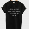 swim all day tshirt black