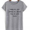 swim all day tshirt grey