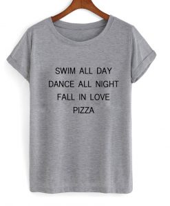 swim all day tshirt grey