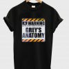 warning grey's tshirt black