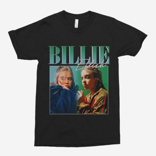 Billie Eilish 90s Vintage Black T-Shirt