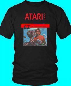 E.T. The Extra Terrestrial Atari Retro Video Game Box Art Short-Sleeve T-Shirt