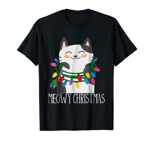 Meowy Christmas Holiday Tshirt