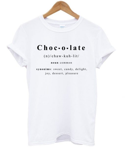 chocolate shirt white