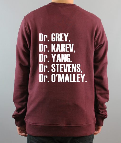 grey's anatomy sweatshirt back