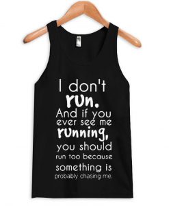 i don't run tanktop black