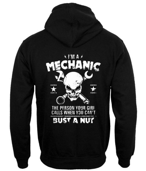 i'm a mechanic hoodie back