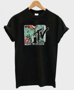 mtv flower black shirt1