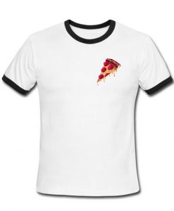 pizza tshirt contrast