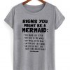 signs you might be a mermaid shirt grey