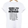 signs you might be a mermaid shirt white