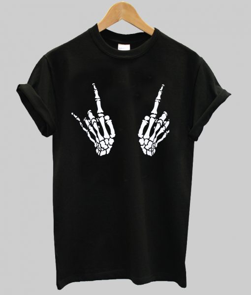 skull hand tshirt