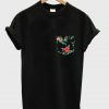 A Black Floral Pocket T-Shirt