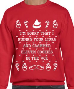 Cookies Crammed VCR - Ugly Christmas Sweater copy