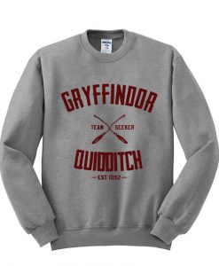 Gryffindor Quidditch Harry Potter grey sweatshirt