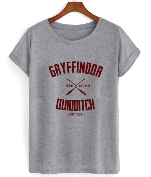 Gryffindor Quidditch Harry Potter grey tshirt