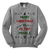 Home Alone - Off The Shoulder - Merry Christmas Ya Filthy Animal - Ugly Christmas Sweatshirt