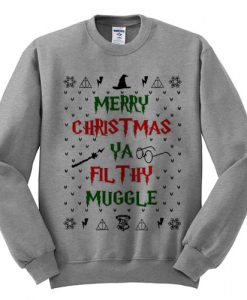 Home Alone - Off The Shoulder - Merry Christmas Ya Filthy Animal - Ugly Christmas Sweatshirt