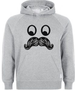 Mustache Hoodie Custom Unisex Hanes Ultimate Cotton Heavyweight Hoodie