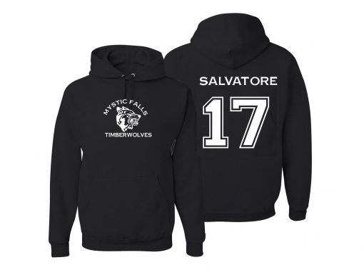 Mystic falls Salvatore 17 Hoodie Twoside