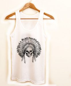 indian chief skull tanktop