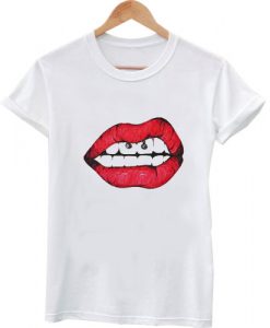 red lips shirt