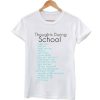 thoughts doring school tshirt