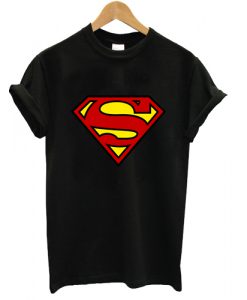 Superman logo black tshirt