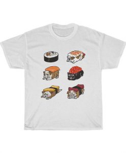 Sushi English Bulldog Unisex T Shirt