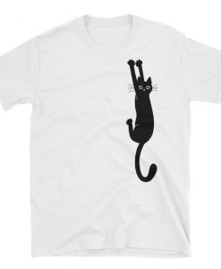 Holding Hanging Black Cat T Shirt