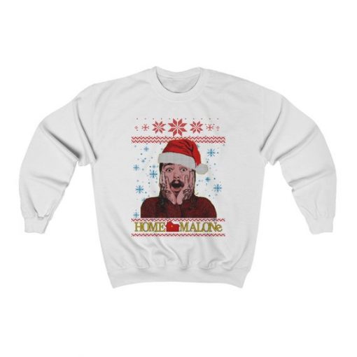 Home Malone Funny Post Malone Ugly Christmas Sweatshirt