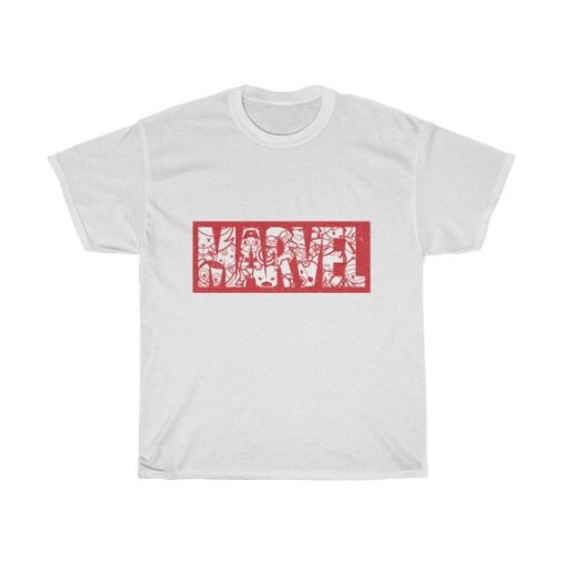 Marvel Logo Cartoon Heroes T Shirt