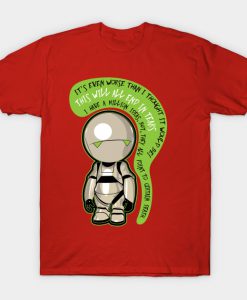 Marvin the pessimist robot tshirt