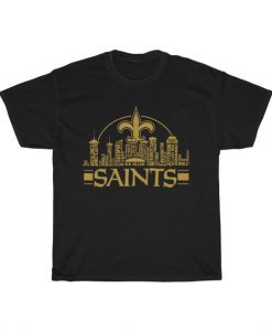 New Orleans Saint Football Skyline Names T Shirt