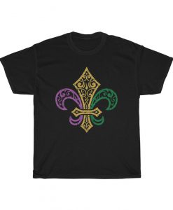 Vintage Distressed Fleur De Lis Shirt Mardi Gras Unisex T Shirt