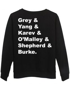 greys anatomy sweatshirt back