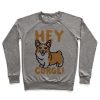 Hey Corge Corgi Pun Crewneck Sweatshirt