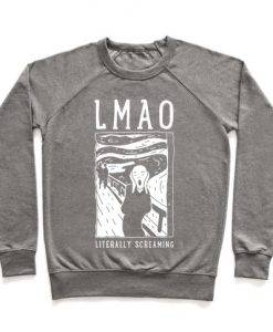 LMAO Literally Screaming Scream Painting Crewneck Sweatshirt