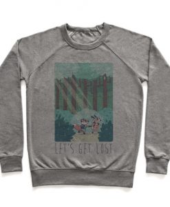 Let's Get Lost - Fox and Deer Crewneck Sweatshirt