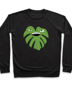 Monstera Leaf Monster Crewneck Sweatshirt