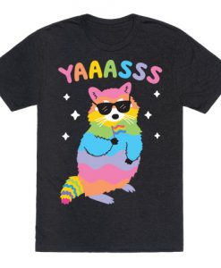 Yas Rainbow Raccoon T-Shirt